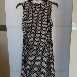 Tommy Hilfiger Sleeveless Dress Geometric Black & Tan Size 4 2020 Work Attire‎